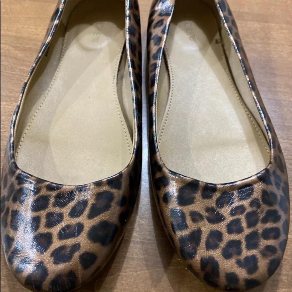 J Crew Animal Print Leopard Flats Shoes Size 7